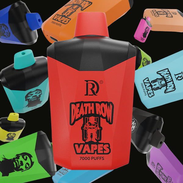 Death Row Vapes Disposable | 7000 Puffs | 12mL | 50mg | MOQ 5 | Group Photo