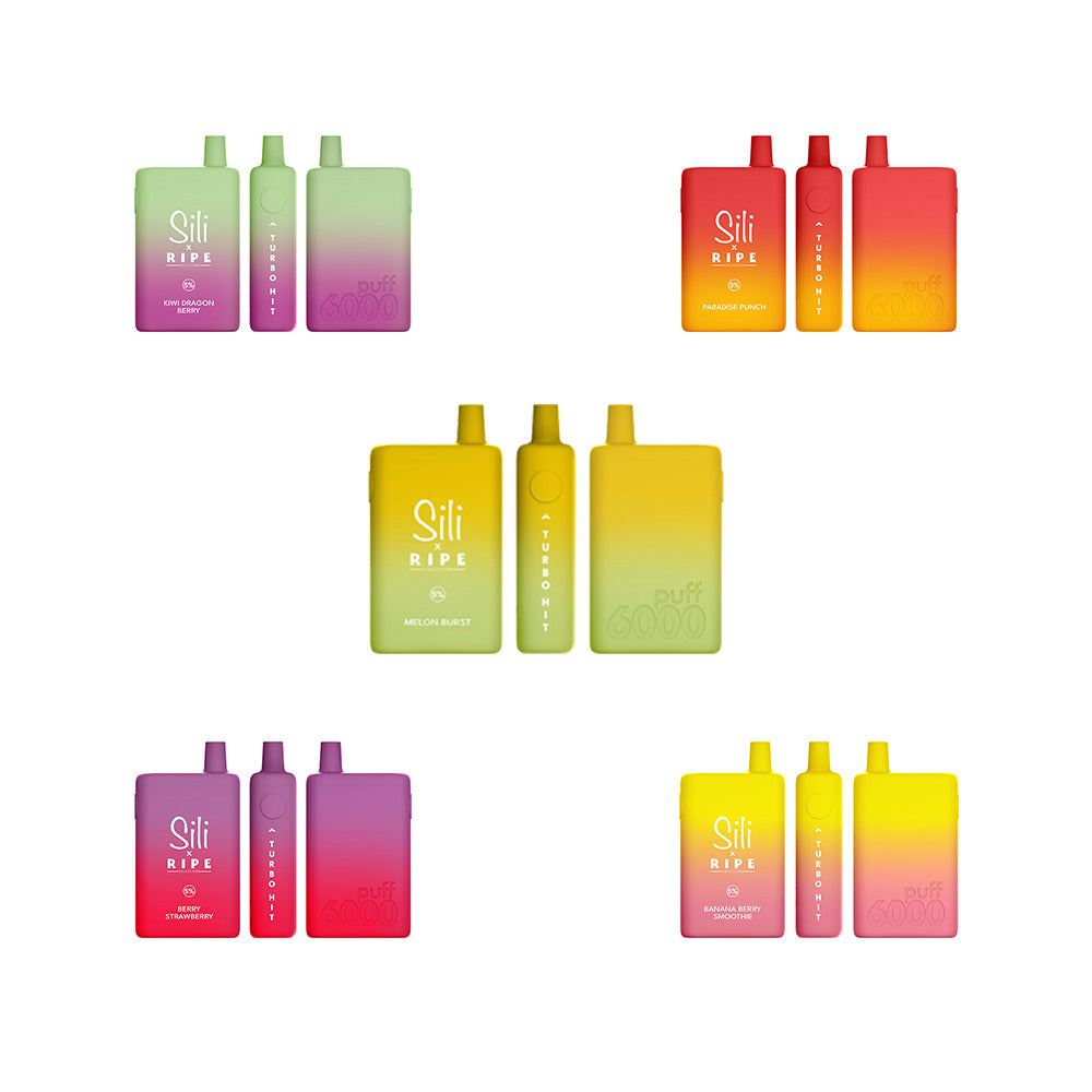 Sili X Ripe Disposable | 6000 Puffs | 16mL | MOQ 5pc | Group Photo