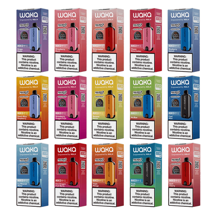 WAKA SoPro DM8000 Disposable | 8000 Puffs | 14mL | 50mg | MOQ 10 | Group Photo