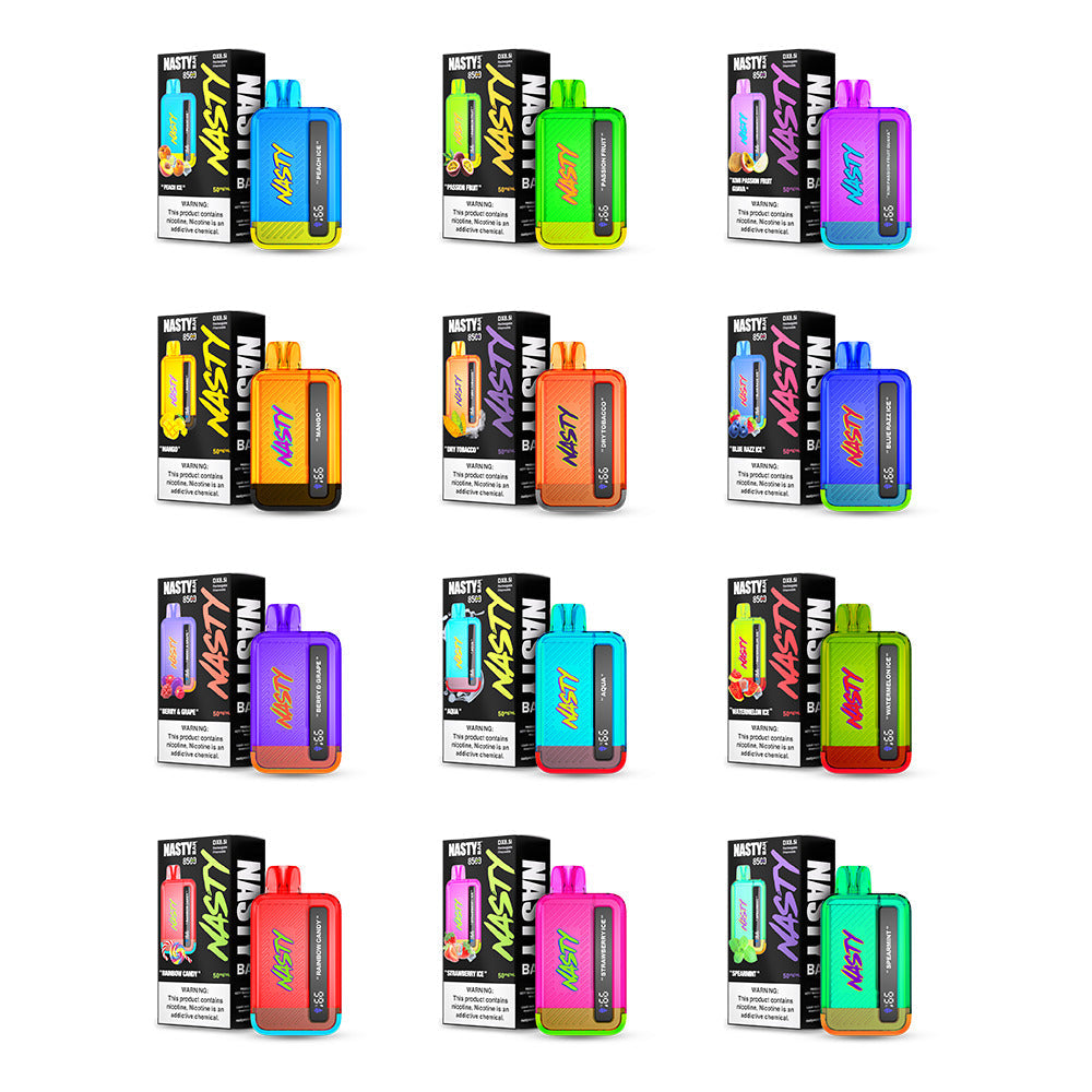 Nasty Juice Nasty Bar Disposable | 8500 Puffs | 17mL | 50mg | MOQ 5 | Group Photo with Packaging