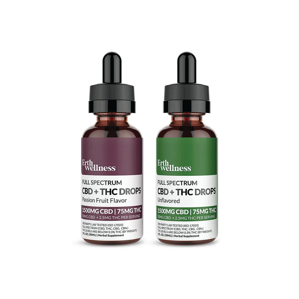 ERTH CBD Broad Spectrum CBD + THC Tincture Drops (30mL) | Group Photo
