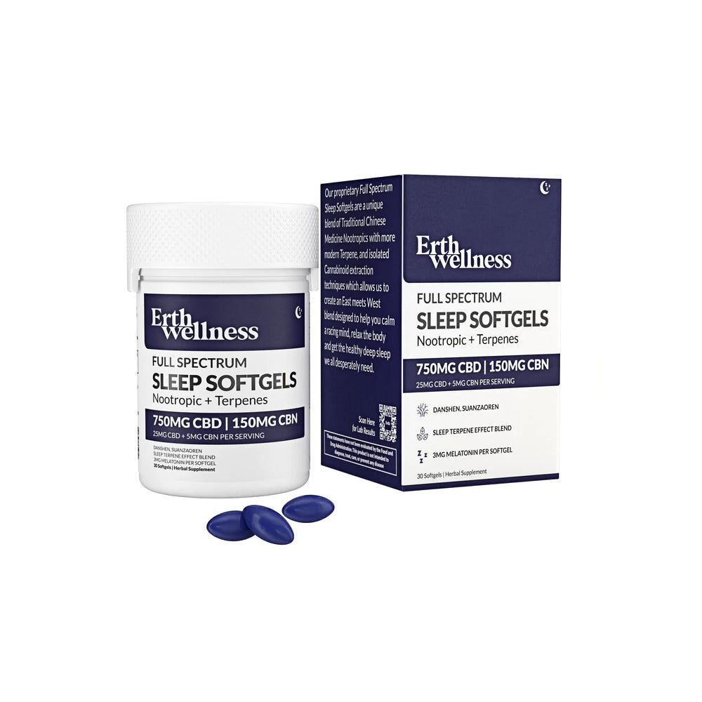 ERTH CBD Full Spectrum CBD + CBN Sleep Aid Capsule (750mg 30ct Jar)