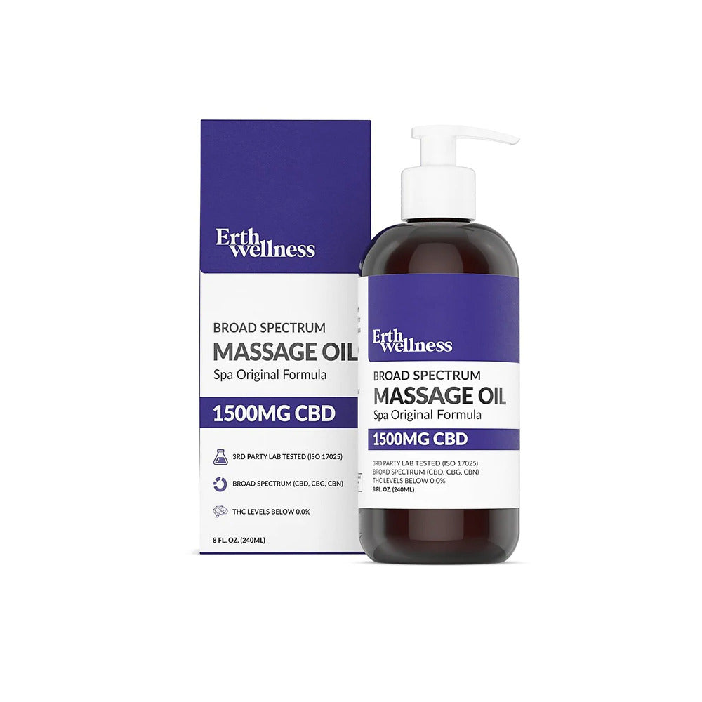 ERTH CBD Broad Spectrum Massage Oil (1500mg Pump Bottle)