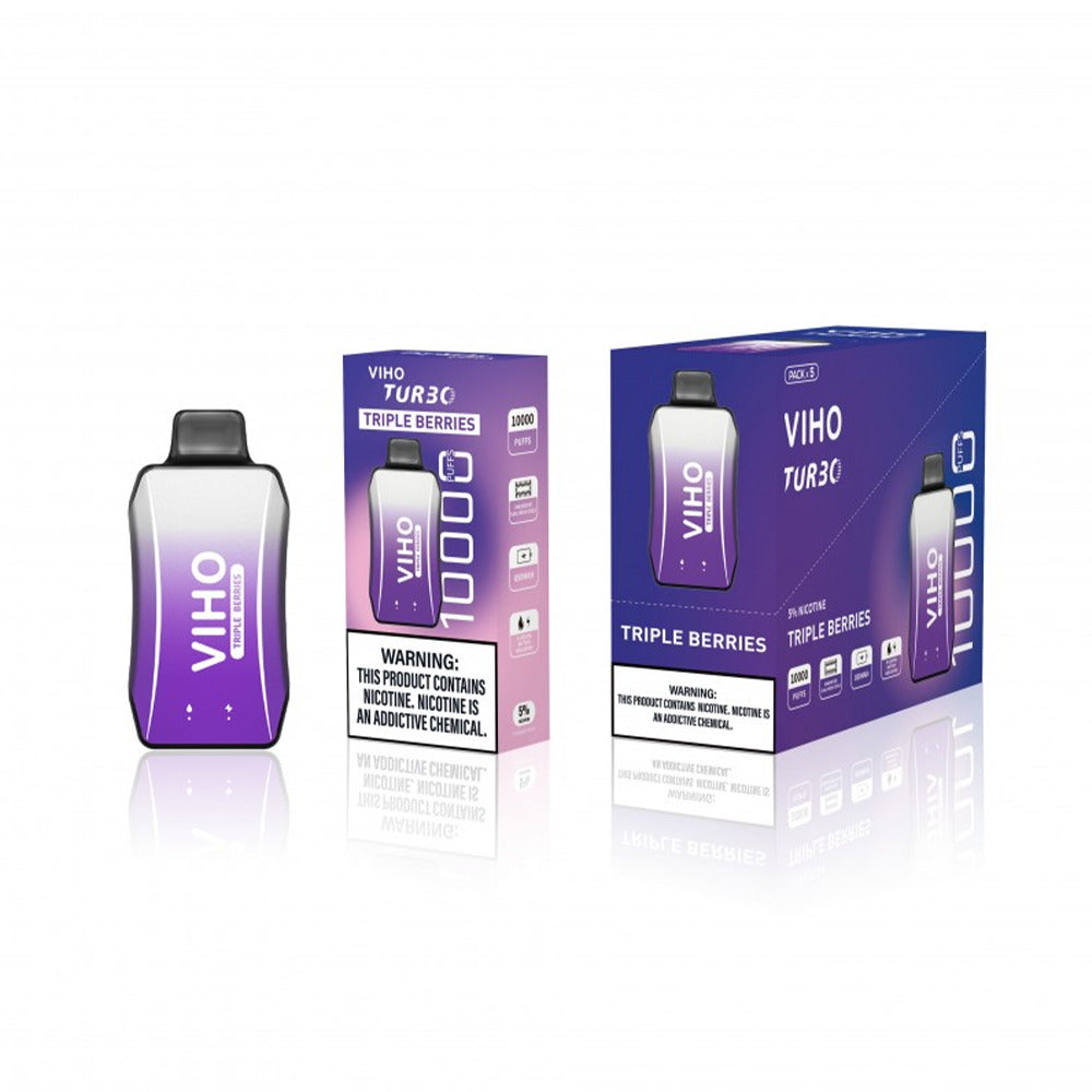 Viho Turbo Disposable | 10000 Puffs | 17mL | 50mg | MOQ 5 | Triple Berries with packaging