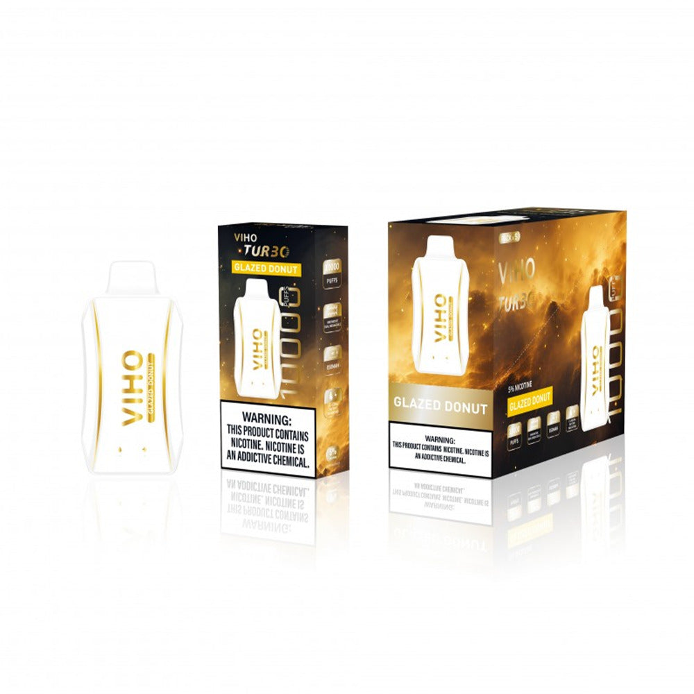 Viho Turbo Disposable | 10000 Puffs | 17mL | 50mg | MOQ 5 | Glazed Donut with packaging