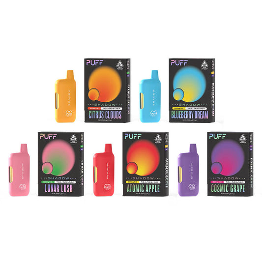 Puff Delta Shadow D8 Disposable (3g) - Group Image with packaging