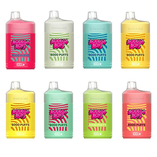 Bodega Bar Disposable | 8000 Puffs | 17mL | 50mg | MOQ 10 | Group Photo