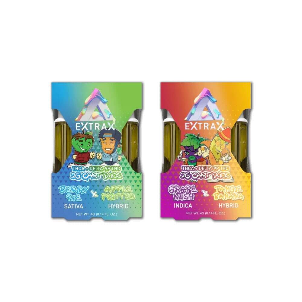 Adios Blends D9 + THCA LR Dual Carts (4g) | (2g) 2-Pack  Group Photo