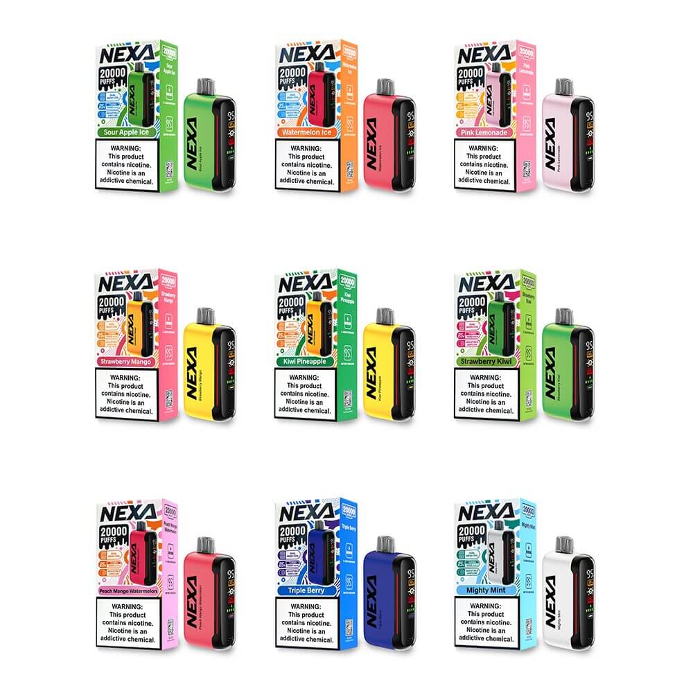 NEXA N20000 Disposable | 20000 Puffs | 20mL | 50mg | MOQ 5 | Group Photo with Packaging
