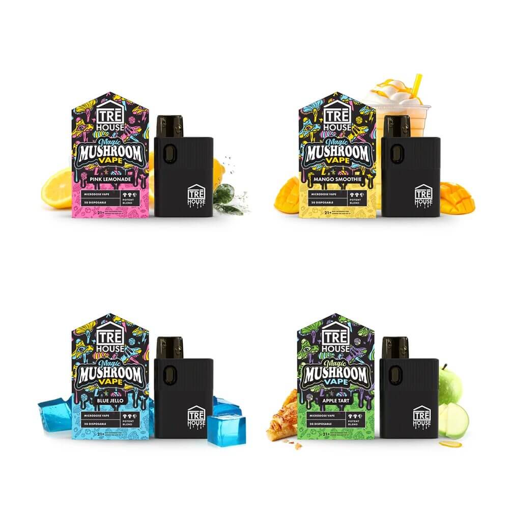 Tre House Magic Mushroom Disposable (2g) | Group Photo with Packaging