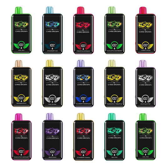 Chris Brown CB15K Disposable | 15000 Puffs | 15mL | 50mg | MOQ 5 | Group Photo