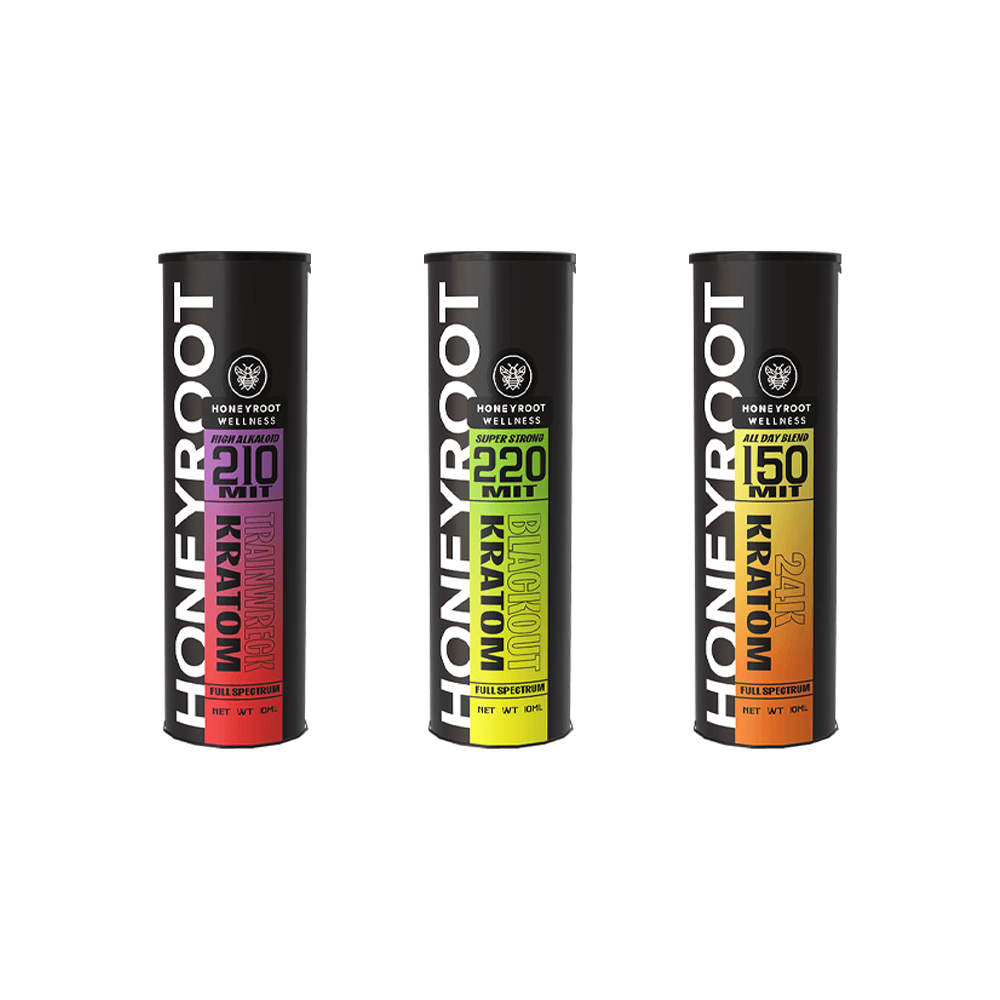 Honeyroot Kratom Liquid Shot (24ct Display) - Group Photo