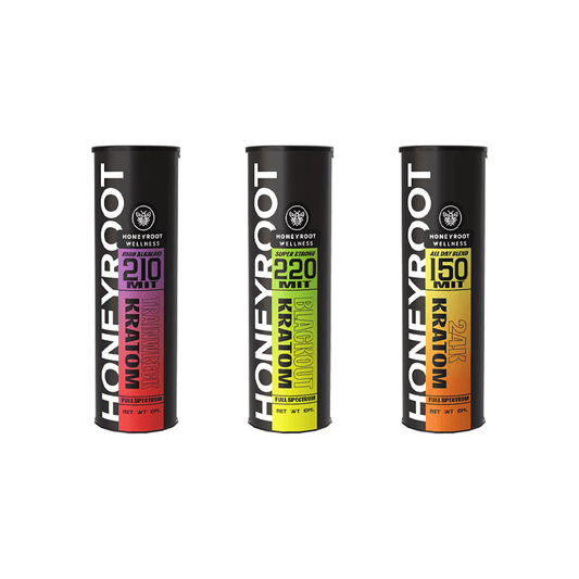 Honeyroot Kratom Liquid Shot (24ct Display) - Group Photo