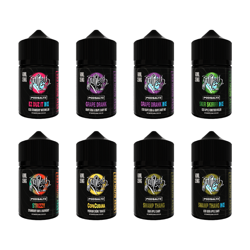 Ruthless Salt Series E-Liquid 60mL (Salt Nic)-Group Photo