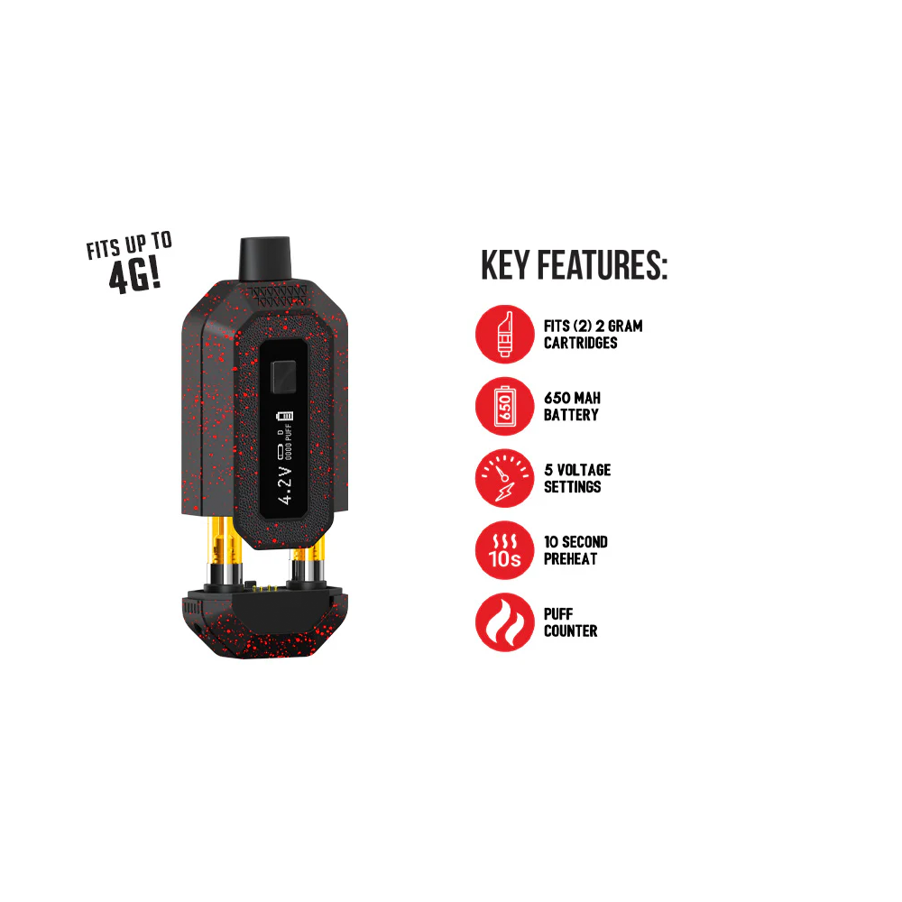 Wulf Recon Dual Cart Series 510 Battery Mod (9pc Display)