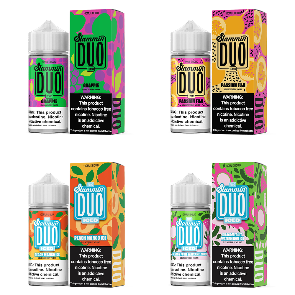 Slammin Duo Series E-Liquid 100mL (Freebase) - Group Photo
