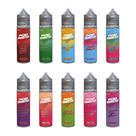 Pod Monster Series E-Liquid 60mL (Freebase) - Group Photo