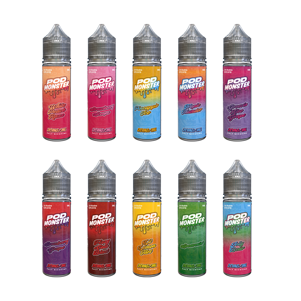 Pod Monster Series E-Liquid 60mL (Salt Nic) - Group Photo