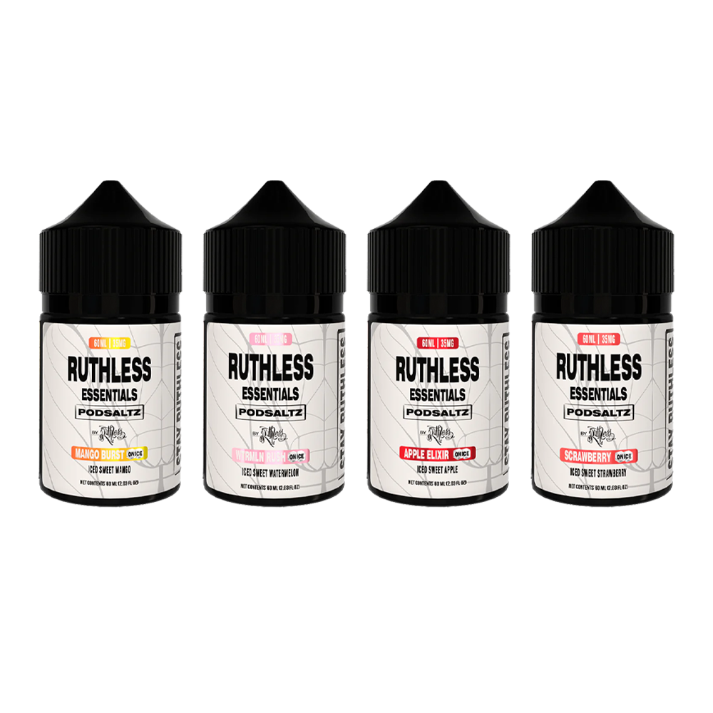 Ruthless Essentials Salt Series E-Liquid | 60mL | Salt Nic | Group Photo