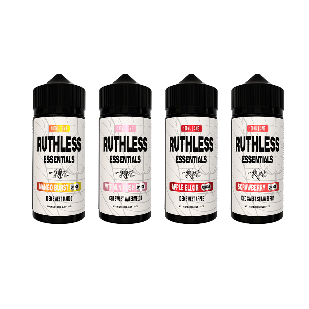 Ruthless Essentials Series E-Liquid | 100mL | Freebase | Group Photo