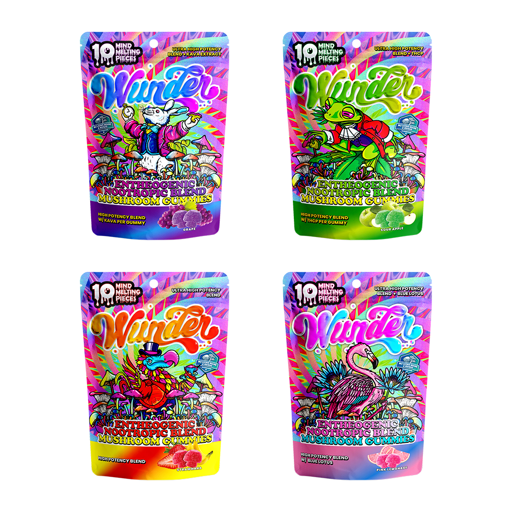 Wunder Mushroom Gummies (12000mg 10ct Pouch) | MOQ 10- Group Photo