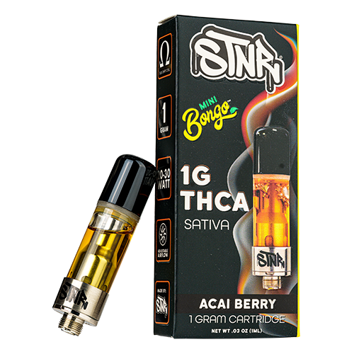 STNR Bongo THC-A Cartridge (1g) | Acai Berry with Packaging