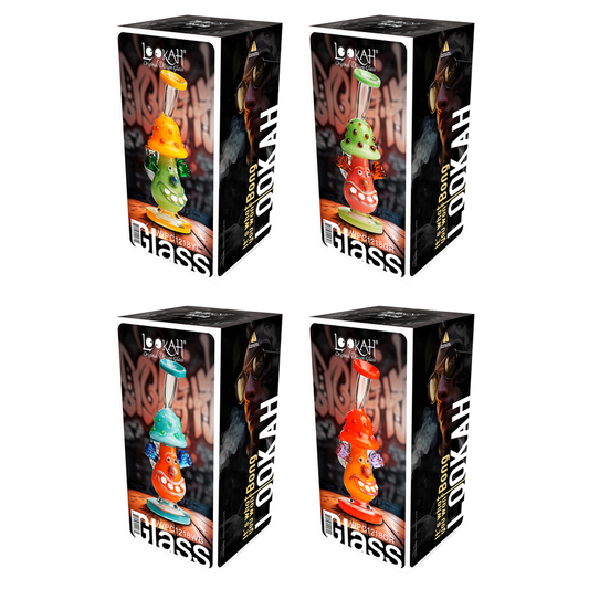 Lookah 11” Cute Clown Mushroom Dab Rig (WPC1218) - Group Photo