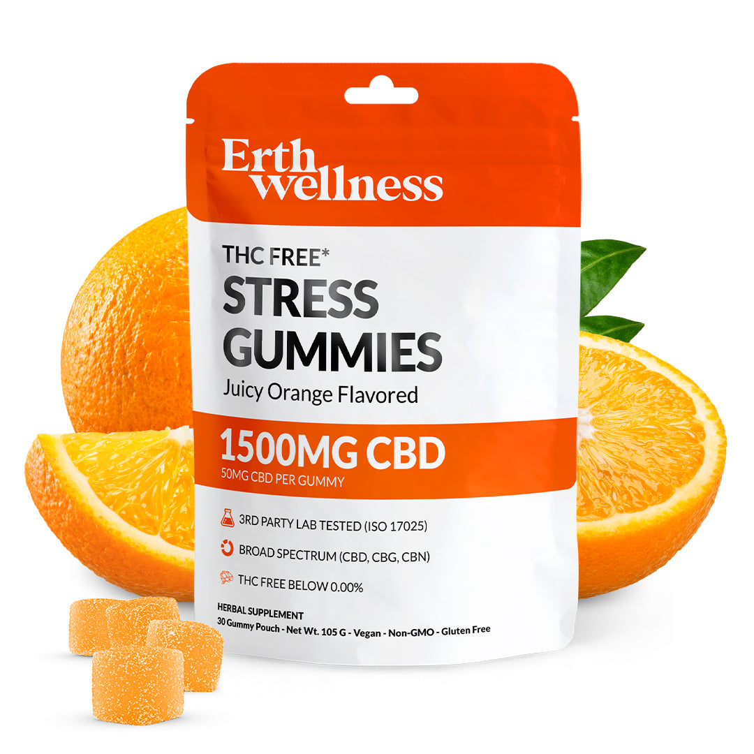 ERTH CBD Broad Spectrum Gummies (1500mg 30ct Pouch) - Juicy Orange