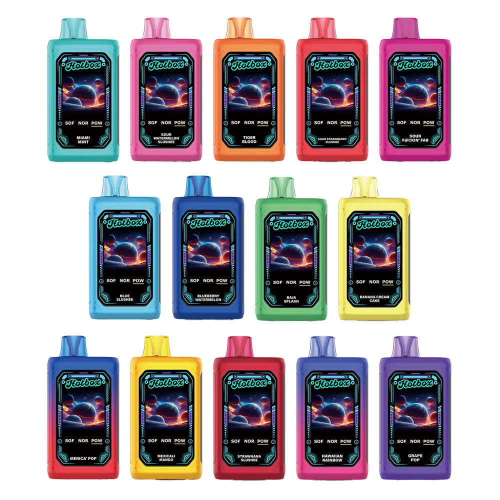 Puff Labs Hotbox Elite Disposable | 50000 Puffs | 30mL | 50mg | MOQ 5 | Group Photo