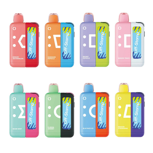 Off Stamp X Cube Disposable 25000 Puffs 18mL 50mg • MOQ 5 (Disposable + Power Dock) - Group Photo