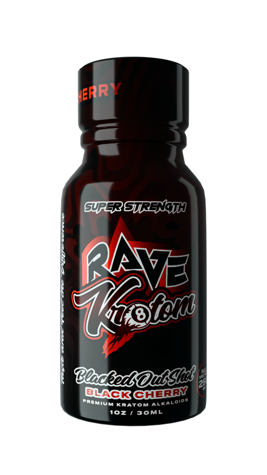 Rave Kratom Super Strength Blacked Out Liquid Shot 