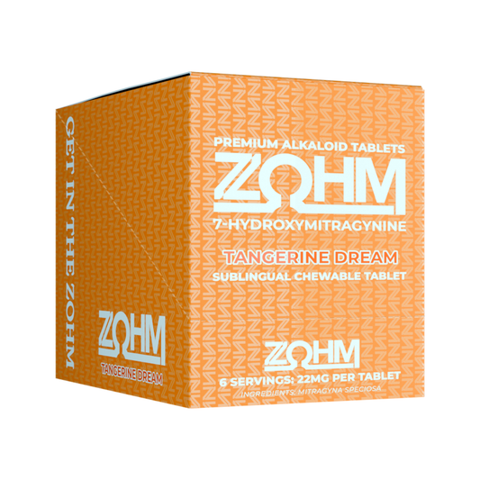 ZOHM 7-Hydroxymitragynine Extract Tablets 10pc Display (3 tablets per pack) - Tangerine Dream