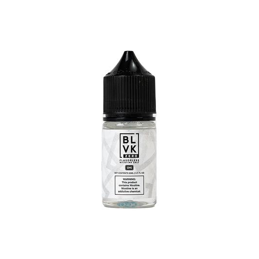 Flavorless by BLVK ZERO Salt Series E-Liquid | 30mL | 50mg | Salt Nic