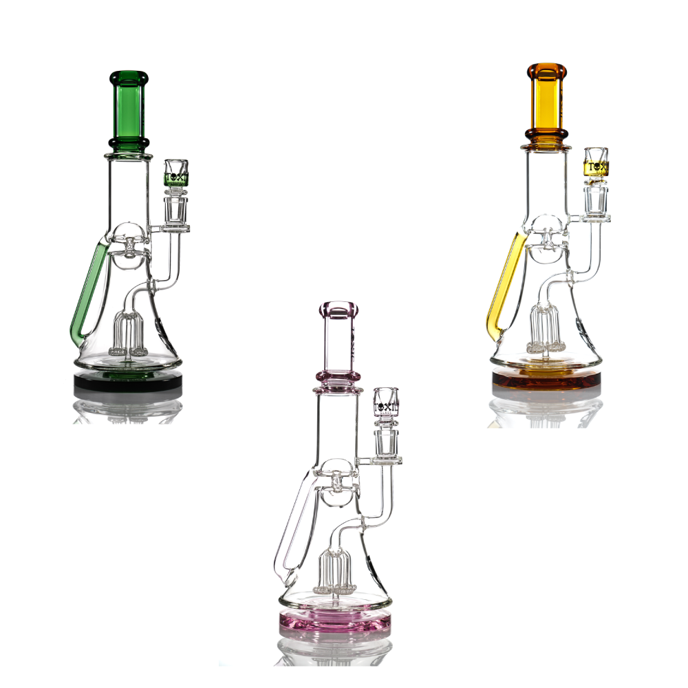 MKGlass (Water Pipe) TX40 Toxic Squid Perc Recycler Beaker - Group Photo
