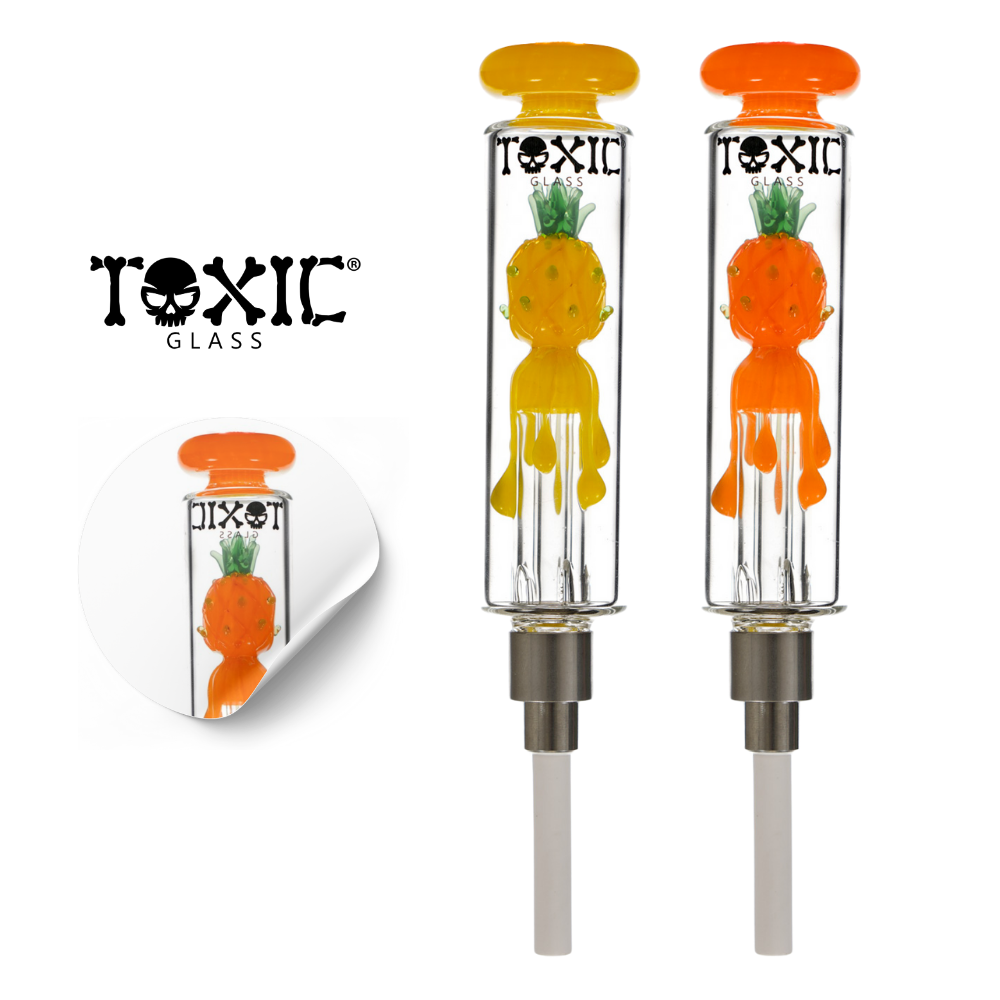 MKGlass (Nectar Collector) TXNC29 Toxic Dripping Pineapple - Group Photo