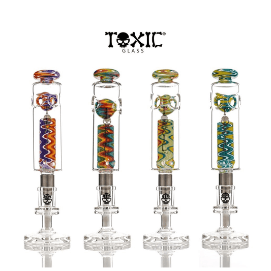 MKGlass (Nectar Collector) TXNC36 Toxic Spectrum Nectar Collector with Ceramic Screw Tip - Group Photo