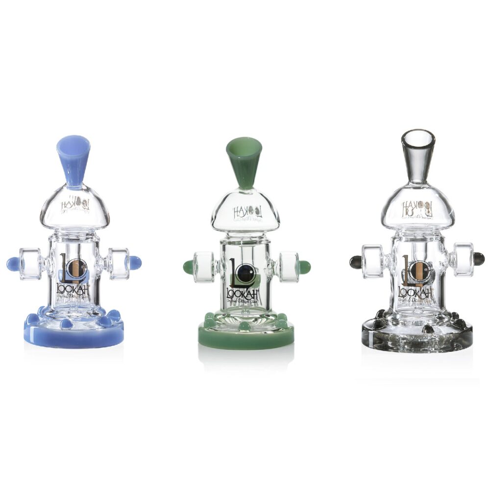 Lookah (Dab Rig) 8” Mini Recycler Percolator Steampunk Water Pipe (WPC1002) - Group Photo