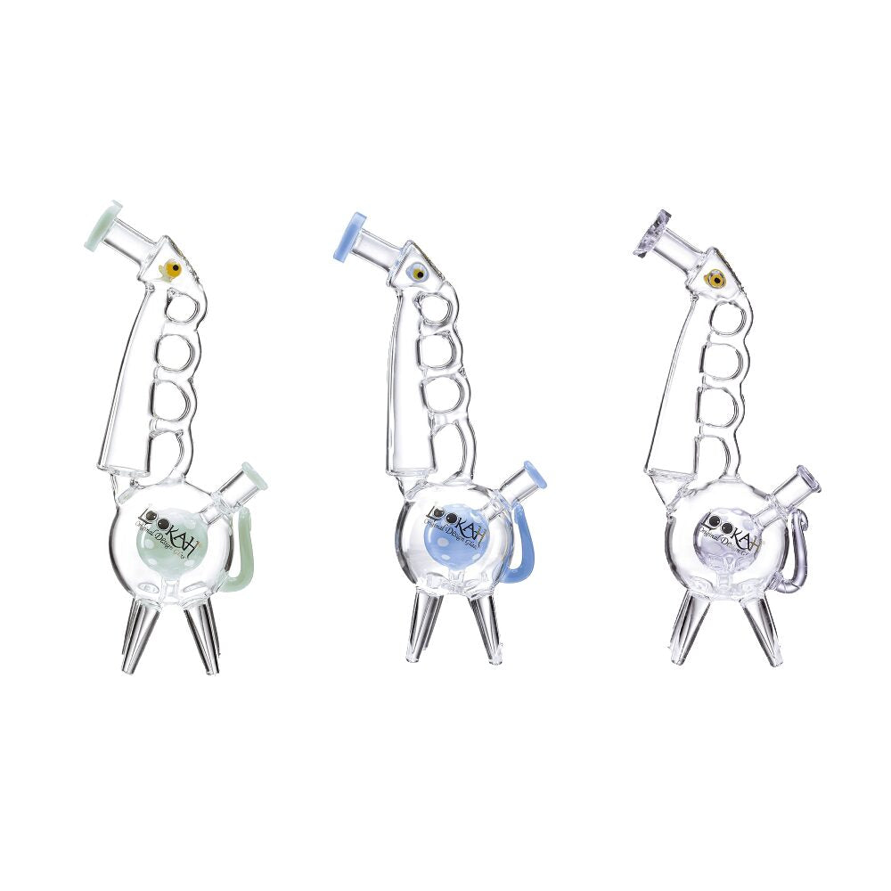 Lookah (Dab Rig) 13” Cool Recycler Giraffe Water Pipe (WPC1013) - Group Photo