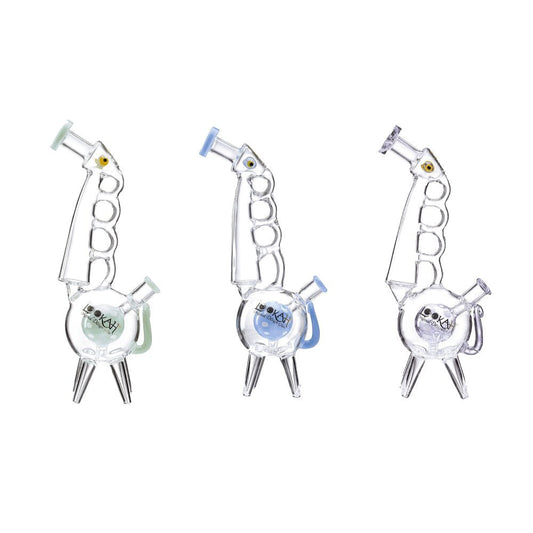 Lookah (Dab Rig) 13” Cool Recycler Giraffe Water Pipe (WPC1013) - Group Photo