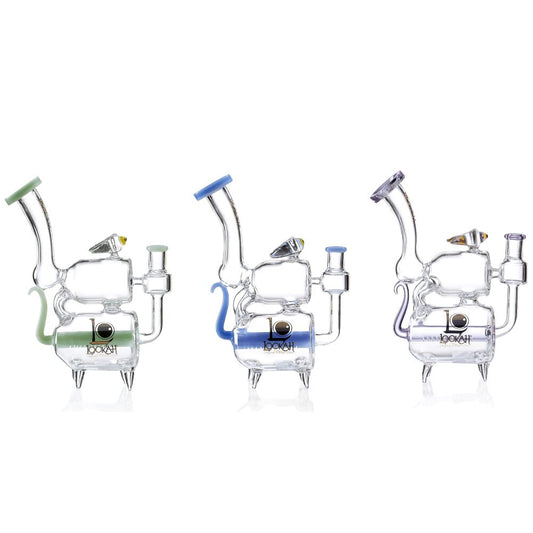 Lookah (Dab Rig) 9″ Cute Recycler Double Chamber Percolator Water Pipe (WPC1018) - Group Photo
