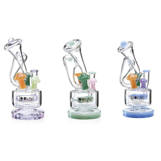 Lookah (Dab Rig) 9” Cute Recycler Fairy Mushroom Water Pipe (WPC1019) - Group Photo
