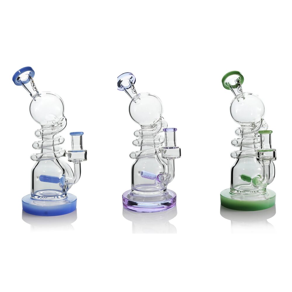 Lookah (Dab Rig) 10″ Recycler Inline Percolator Water Pipe (WPC2023) - Group Photo