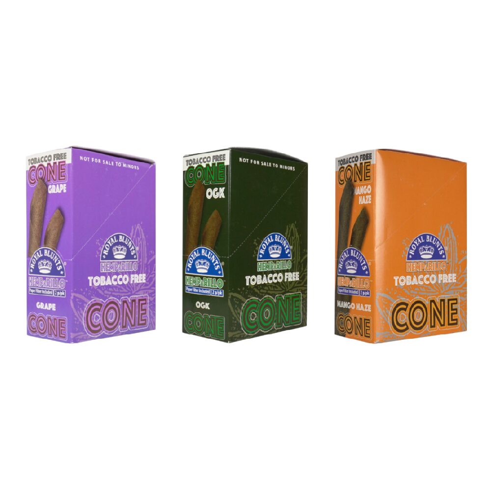 Royal Blunts Hemparillo Cone Paper Filter Included (2P/PK) - Group Photo