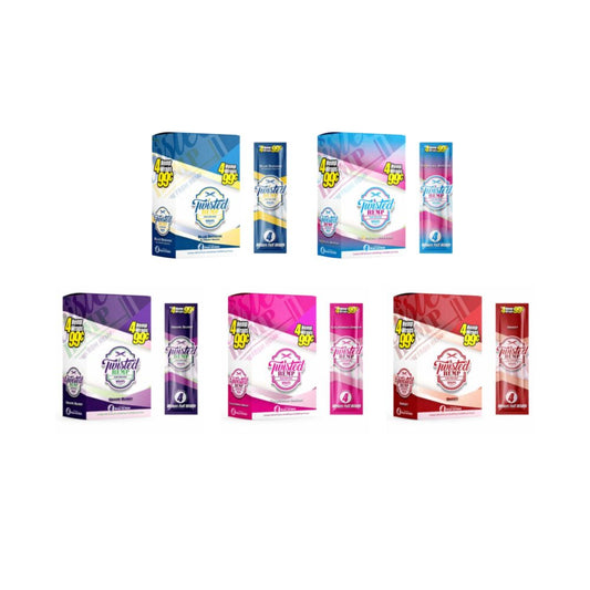 Twisted Hemp Wraps (15 Foil Pouch 4 Wraps) - Group Photo