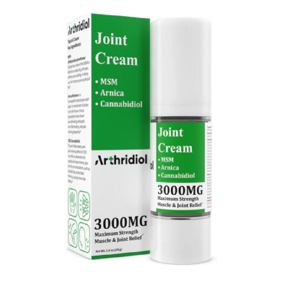 ERTH Arthridiol (3000mg 30mL) Joint Relief Cream - with packaging