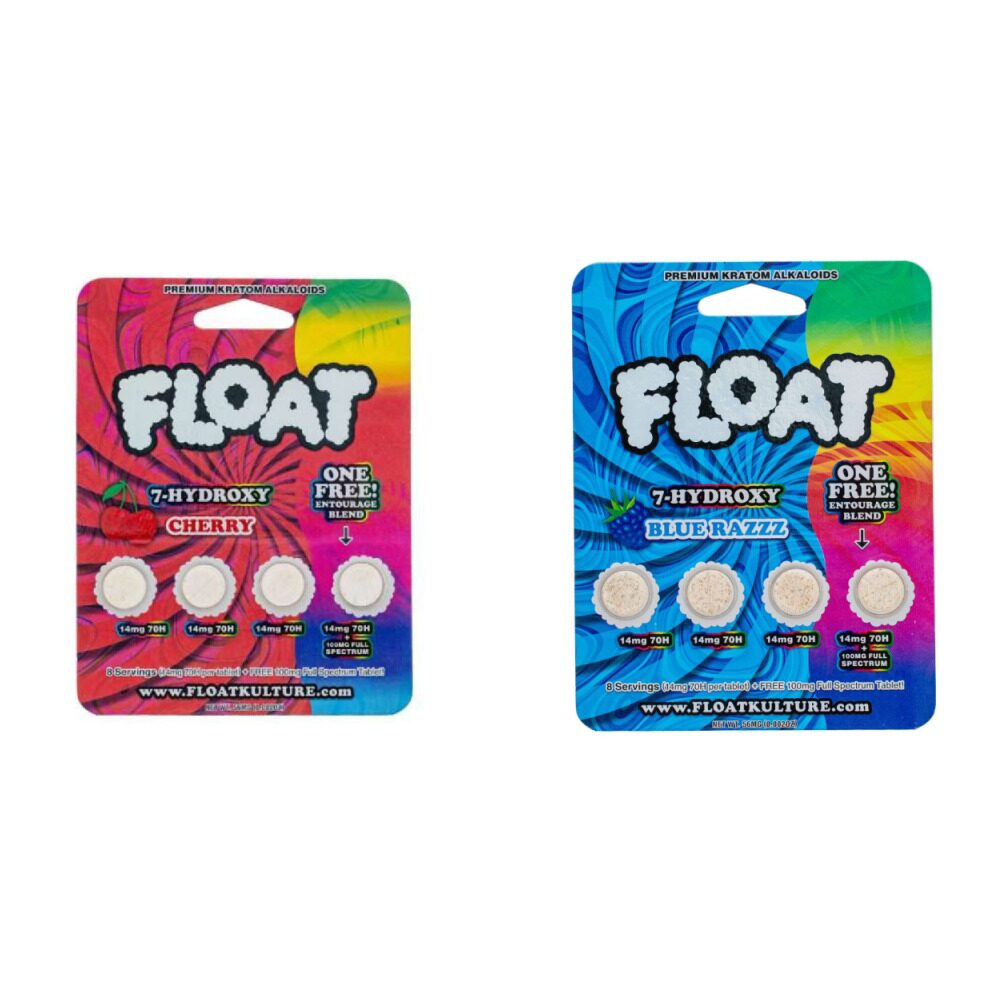 Float Kratom Tablets (350mg 14ct tablet) - Group Photo