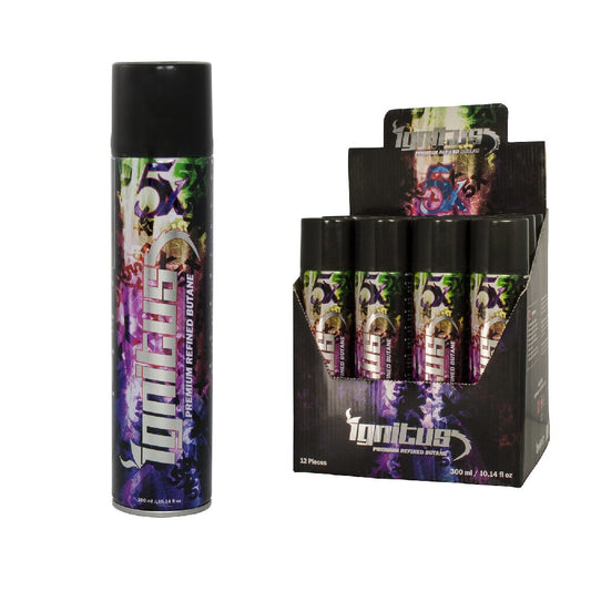 Ignitus Premium Refined Butane 5X 300ml (SAS) with Packaging 