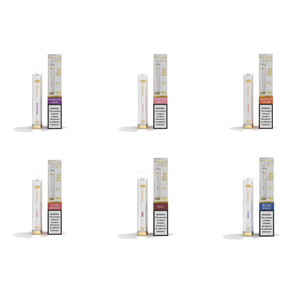 Ripe Vapes Birch | 800 Puffs Disposable | 2mL | 50mg | Group Photo