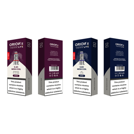 LVE Orion II V2 Mesh Coils (5-Pack) - Group Photo