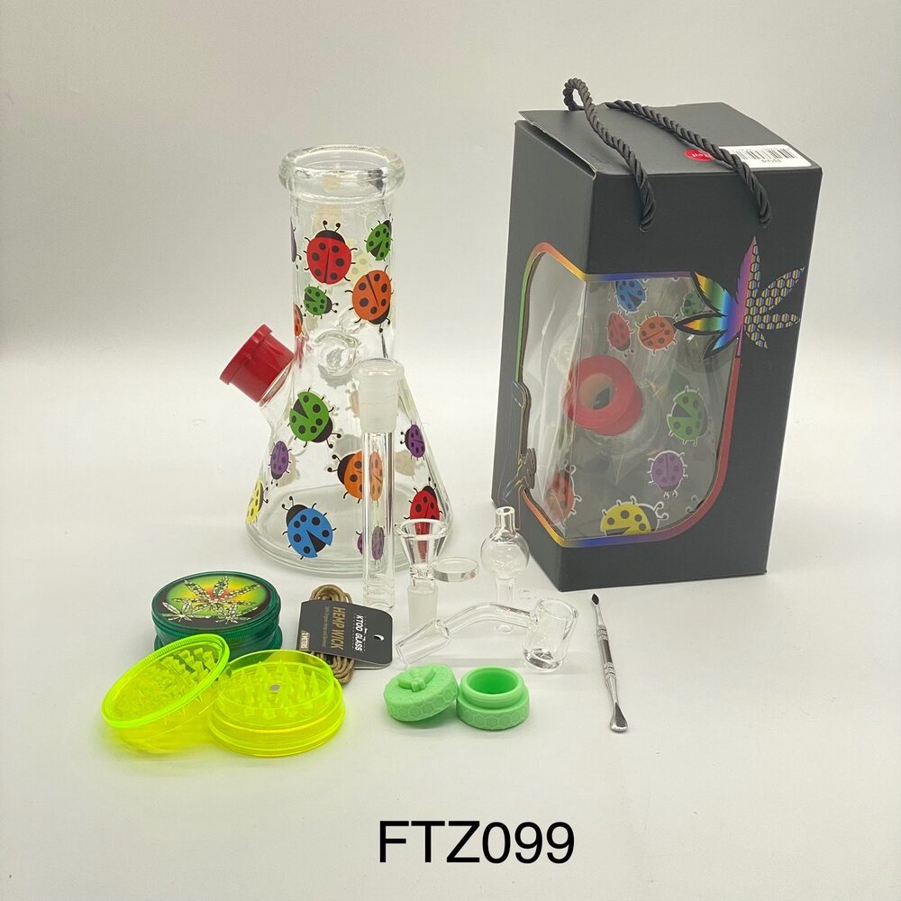 Non branded (Water Pipe) B94 All in One Ladybug Design Beaker with Complete Kit